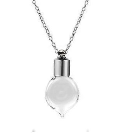 Praktiskt hängsmycke med glasflaska, lätt att öppna och bära, halsband för små dekorationer och dofter