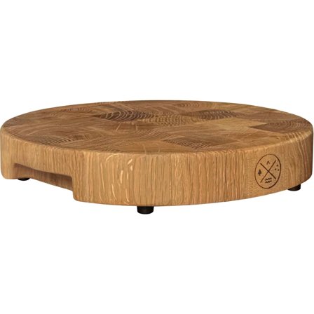 Det vilda skafferiet Rundt skjærebrett 25 cm, naturoljet eik' - 'Naturoljet endetre