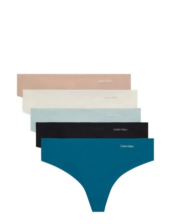 Calvin Klein Thong 5Pk - Black - M