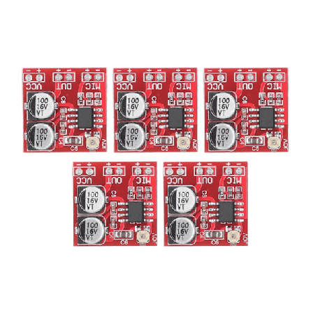 5 stk. Elektret Mikrofonforsterker Modul Justerbar Forsterkning LM386 20200x DC4V12V