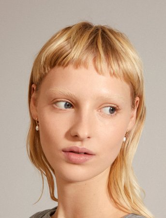 Pilgrim Berthe Recycled Pearl Hoop Earrings Gold-Plated - Gold - ONE SIZE