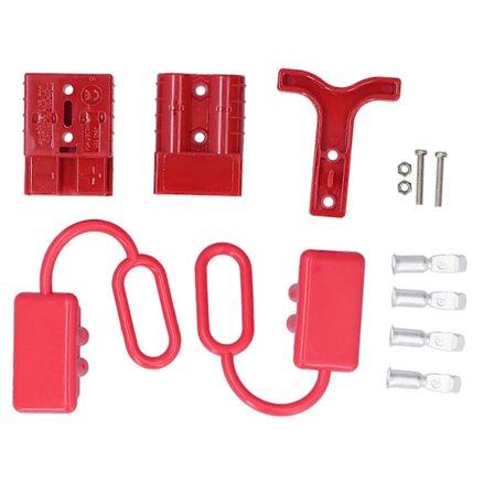 Akun Pikaliitin Irrotus Sähköpistoke Vinssille Kahvalla 50A 12?36VDCPunainen