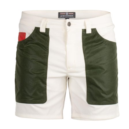 Amundsen 7Incher Field Shorts Mens Offwhite/Green