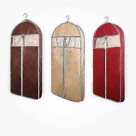 Åndbar minkpels støvbeskyttelse 3D hængende tøjpose beskyttende opbevaring til overtøj jakker