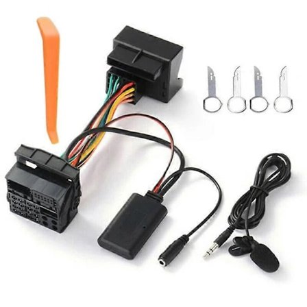 [CA] Bluetooth Aux-in Lydkabel Kabeladapter Holdbar for Mondeo Focus med Mikrofontilbehør