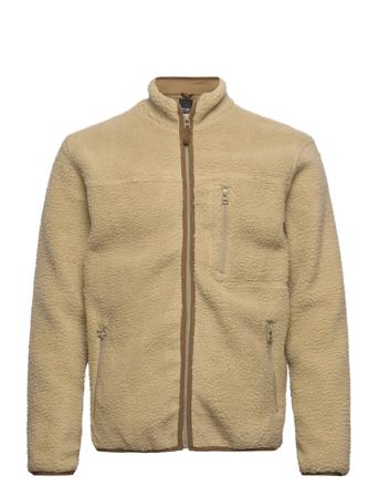 Onshouston Fleece Jacket Otw Vd Sweatshirts & Hoodies Fleeces & Midlayers Beige ONLY & SONS