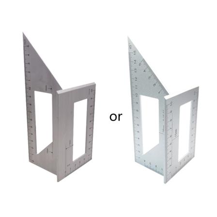 Aluminiumlegering Trä fyrkantig multifunktionslinjal 45 90 graders måttstock Träbearbetningsverktyg