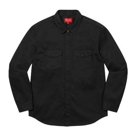 Supreme, Shirts Zwart, Heren, Maat:M