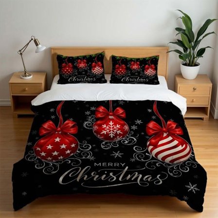 Sängkläder Husse av vuxen MTOWSUC 028 Jul 3D 220 x 240 cm med 2 örngott 65 x 65 cm 100 % mikrofiber