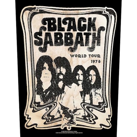 Black Sabbath World Tour 1978 Patch One Size Svart/Beige