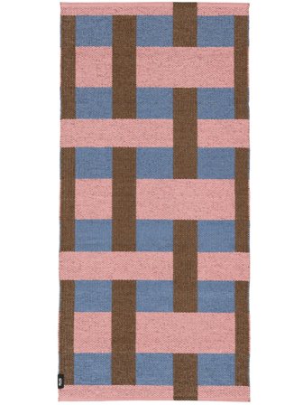 Checkson Indoor/Outdoor Rug Washable 70X150 Small Pink/Multicolor Checkered