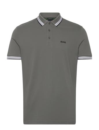 Paddy Sport Polos Short-sleeved Grey BOSS