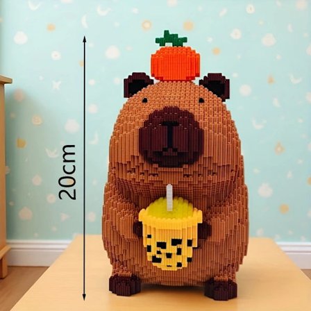 2025 Nyhed Hot Sælgende Capybara Byggeklodser Puslespil Legetøj, Marsvin Puslespil Boligindretning Dyrserie Halloween Julegave