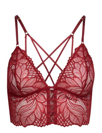 Bra Bralette Jasmine Lace Lingerie Bras & Tops Soft Bras Triangle Bras Rød Lindex