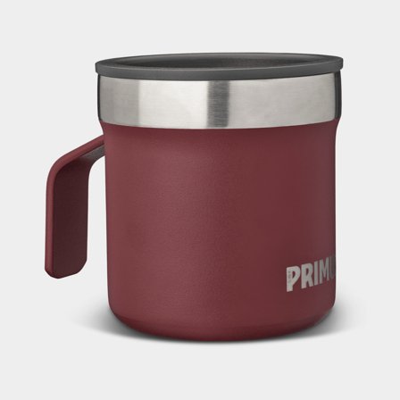 Mugg i rostfritt stål med lock Primus Koppen Mug Ox Red, 20 cl / 200 ml