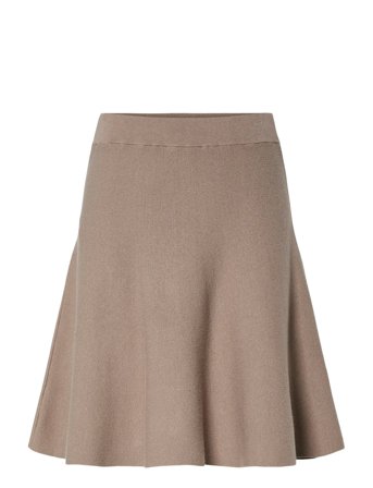 Yasfonny Hw Knit Skirt S. Noos Beige YAS