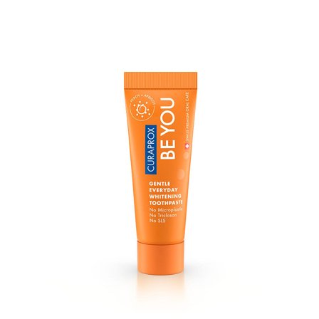 Curaprox Be You Tandpasta Fersken/Abrikos, Orange 10 ml, Tøj & Bolig, Rejsetilbehør, Rejsetandpasta Og -Børster