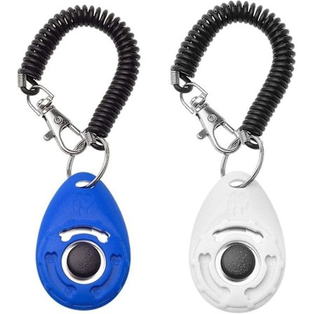 2-pak Hundefløjter til Træning med Håndledsrem - Holdbar Letvægts Nem at Bruge Fløjter til Katter Hvalpe Fugle Heste (blå +