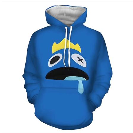 Herre Roblox Rainbow Friends Print Hettegenser Hettegensere Topper Blue L