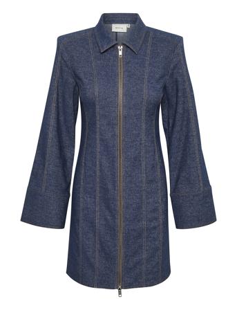 Vloragz Short Dress Dresses Jeans Dresses Marineblå Gestuz*Betinget Tilbud