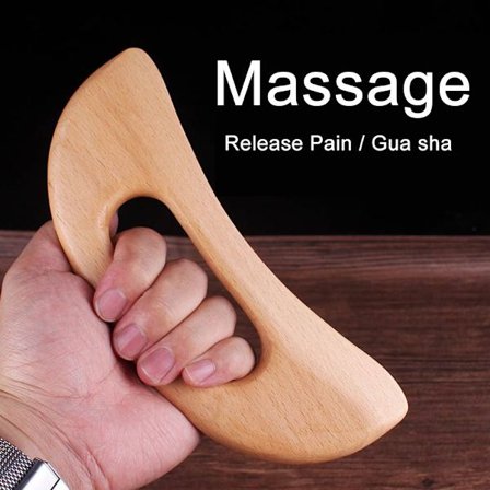 Trä Gua Sha Massageverktyg i Bokträ
