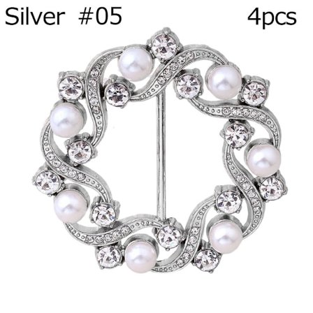 4st Scarf Spänne Scarf Ring SILVER #05 #05