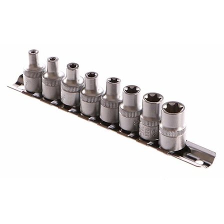Geko - G13530 - Set med Torx-hylsor E4-e14 CRV 3/20,3 cm Drive 8 bitar i flerfärgad utförande