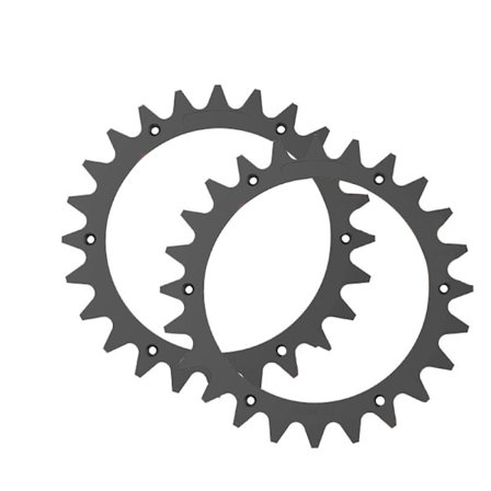 Förbättrade dragspikar för Worx Landroid Gräsklippare - Svart