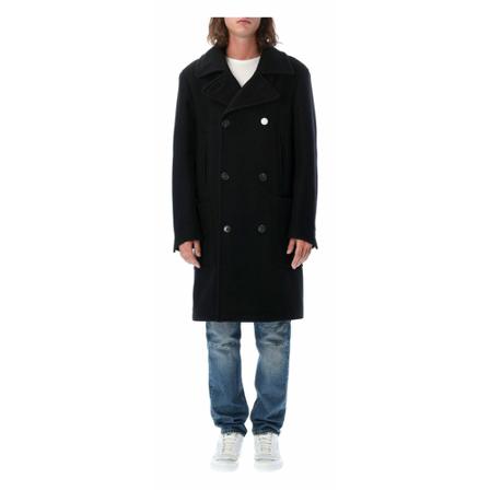 Maison Margiela, Coats Zwart, Heren, Maat:S,wol