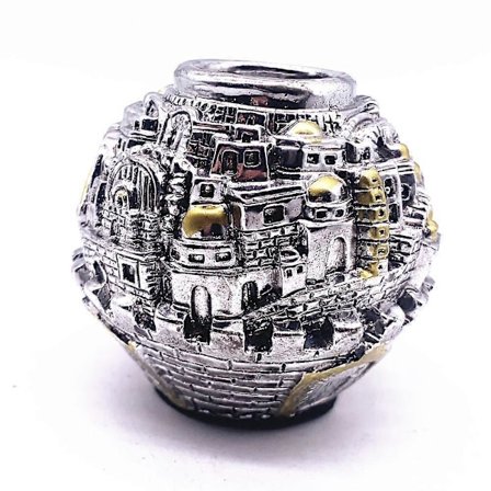 Jerusalem Ljusstake Heminredning Chanukka Dekoration Ljusstake Menorah Harts Present