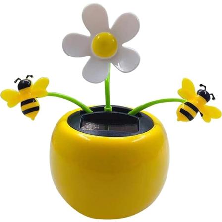 1 stk. Solcelledansende blomst - Solcelledrevne figurer til bil, solcelledansende blomstlegetøj, solcelledrevne bildekorationer, børnelegetøj, 