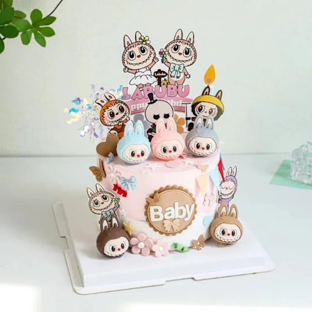 Monster-tema kagedekorationssæt Fødselsdagskagedekorationssæt