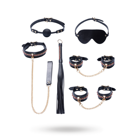 6-piece Bondage Set - Vuxen.se - Bondage kit, BDSM leksaker i set, BDSM bondage leksaker