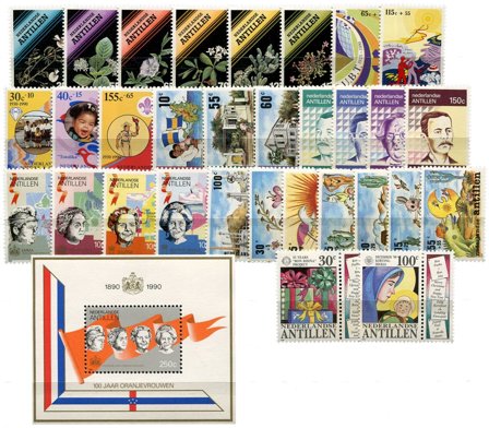 Hollandske Antiller - Årgang 1990 - NVPH 935-966 - Postfrisk