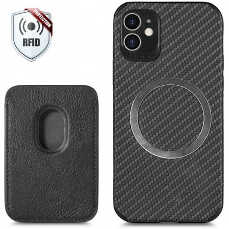 Iskunkestävä kuori Magsafe RFID:llä magneettikorttipidikkeellä iPhone 11