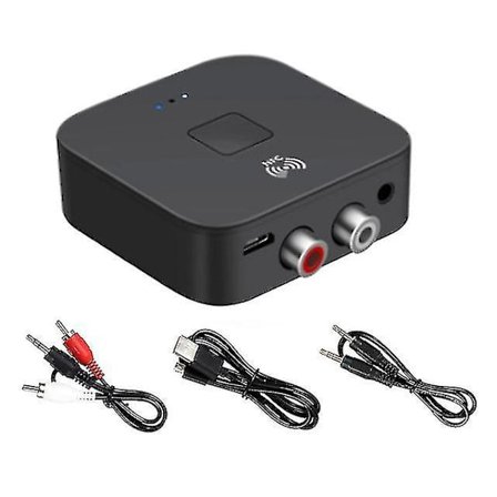 Bluetooth 5.0 Rca Audio Receiver Aptx 3.5mm Aux Jack Musik Trådlös Bluetooth Adapter Med Nfc För Bil Tv Datorhögtalare