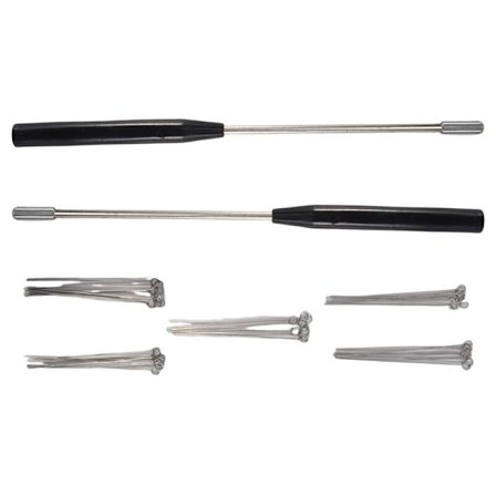 2 stk gjenbrukbare inokulasjonsløkkeholdere med 50 stk 10UL nikromnålespisser inokulasjonsløkke for laboratorium