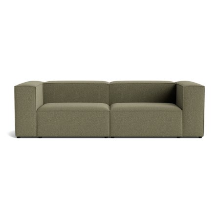 Lissabon XL 2 personers sofa - Nordic Grøn - 260x100x70cm - Ekstrabred 2 personers sofa med optimal rygstøtte - Perfekt til stuen