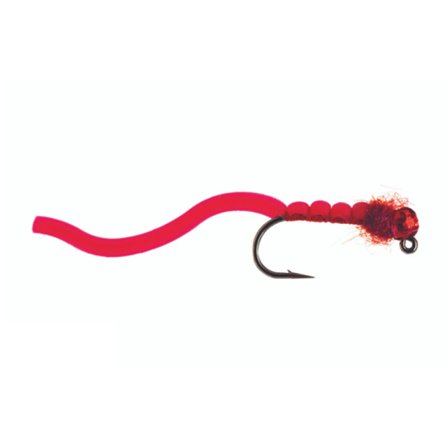 Umpqua Squirmy Wormie Jig Blood Red 12
