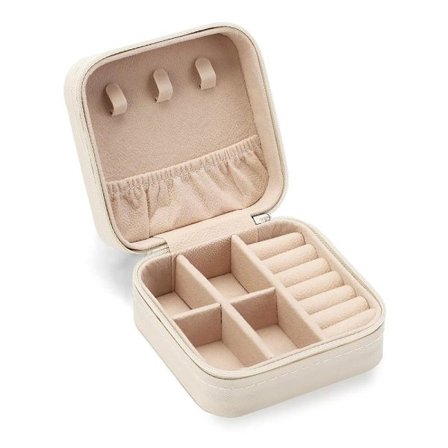 Mini Smykkereiseveske, Liten Smykkeskrin, Smykkeorganisator for Reise, Bærbar Smykkeoppbevaringsholder