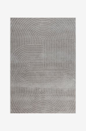 KM Home - Fladvævet tæppe Hawaii - Grå - Fladvævede tæpper - 240X340 - Fra Homeroom