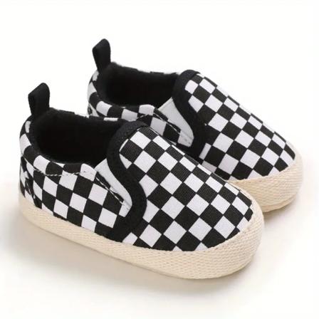 Afslappet behagelige slip-on sneakers til baby drenge, lette skridsikre gåsko til indendørs og udendørs, forår og efterår Black Inner length 13CM