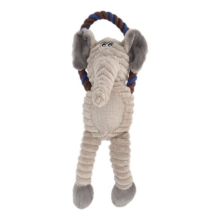 Tannrengjøringsleke Tyggleke Flettet Tau Valp Elefant Knirkende Hund Kosedyr