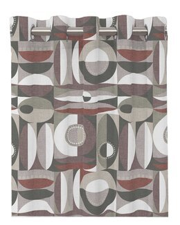 Rengasverho Tord graafinen design 2 kpl Ruoste