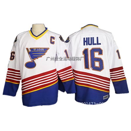 Broderad Hockeytröja – Träningssporttröja i Vintage-stil *L/50*Blues 16-1 Blues