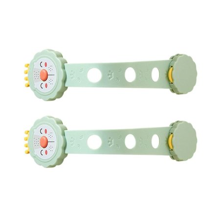 2 Stk Børnesikkerhedslås Dørlåse GRØN