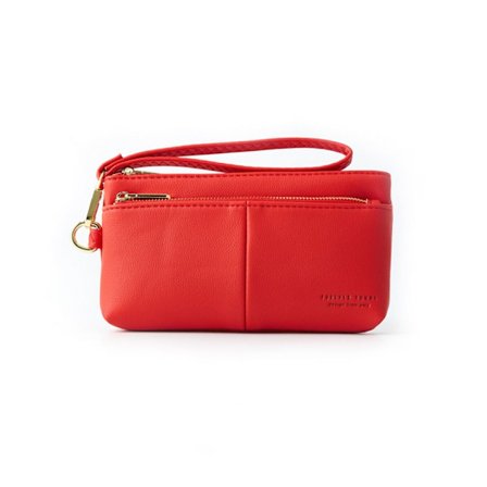 Dragkedja Plånbok Korthållare RÖD - spot försäljning