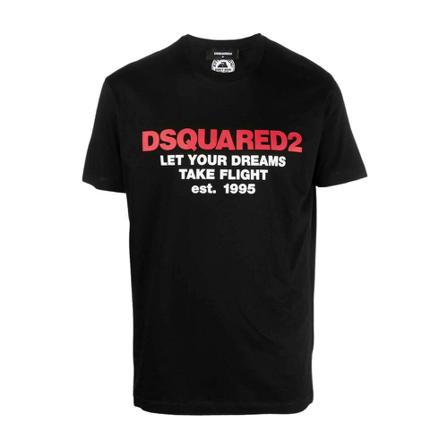 Dsquared2 T-Shirts , Zwart , Heren , Maat: L