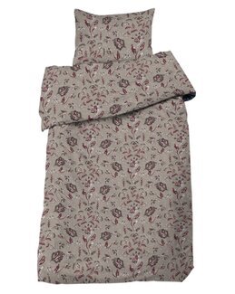 Sengesett satin Ingela blomstrete 2-deler