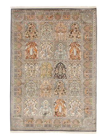 Kashmir Puur Zijde Vloerkleed Oosters (Zijde, India)